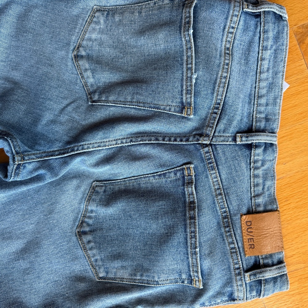 DU/ER Size 27 Button fly straight leg high waist jeans - Picture 4 of 6
